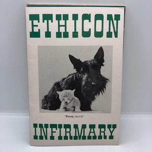 Vintage Ephemera Ethicon Infirmary black & white booklet images of pets 1950's